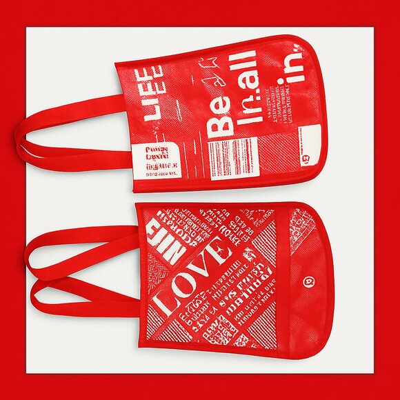 lululemon athletica Handbags - Lululeon Red Graphic Tote Bags 2 Totes